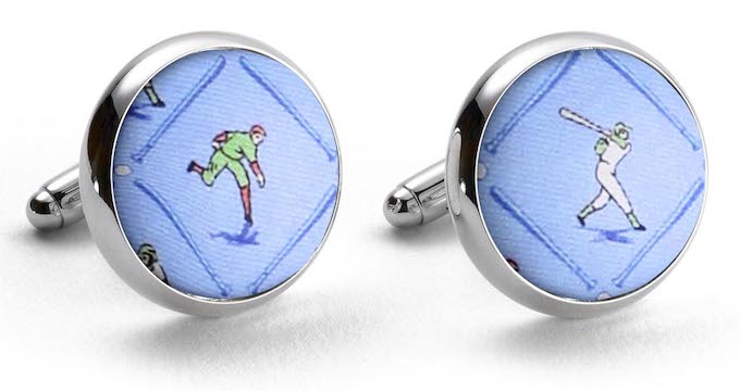 National Past-tie: Cufflinks - Blue