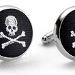 Load image into Gallery viewer, Skull &amp; Crossbones: Woven Silk Cuffllinks - Black
