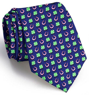 Lucky Horseshoe: Tie - Navy