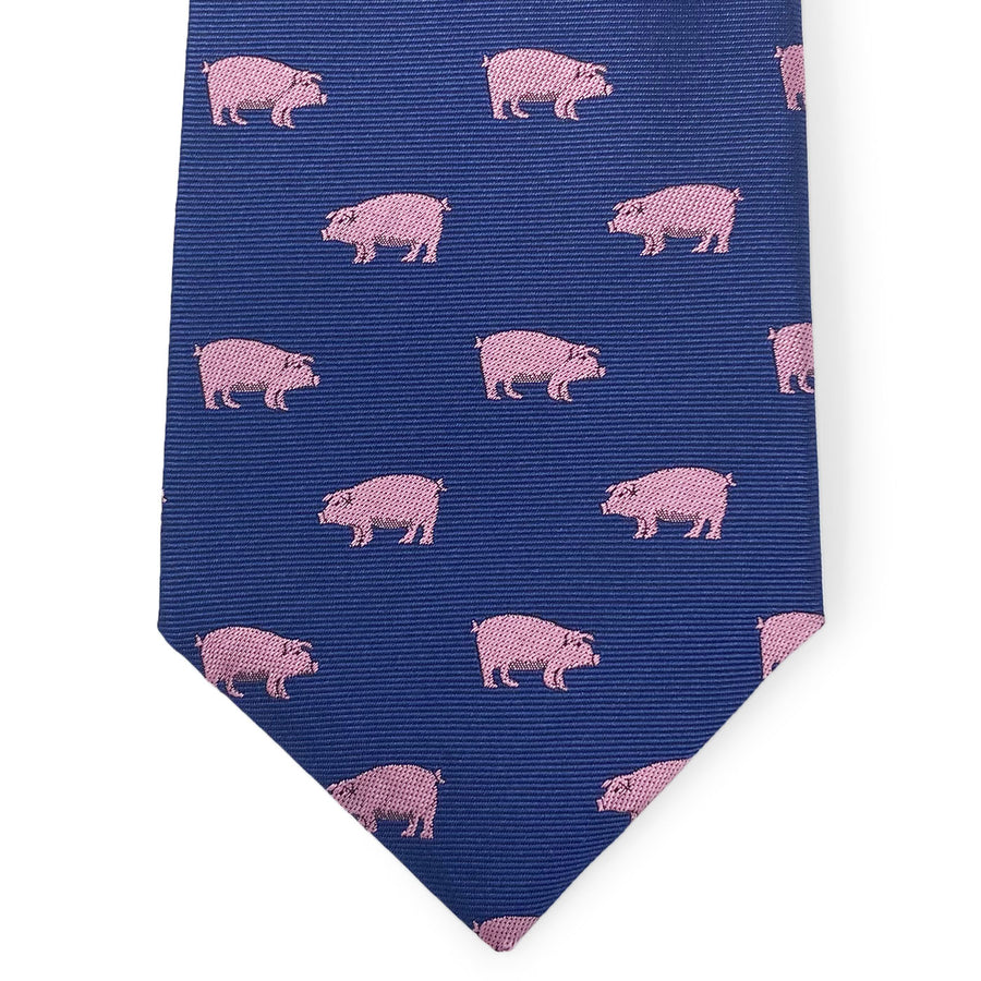 Pigs: Tie - Navy