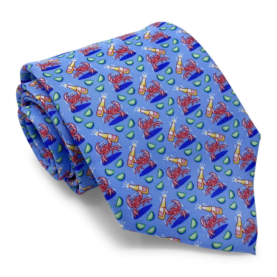 Drunken Crab: Tie - Light Blue