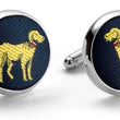 Load image into Gallery viewer, Doggone: Woven Silk Cufflinks - Navy
