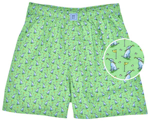 Dogleg on Six: Boxers - Green (XL)