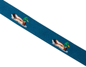 Sitting Duck: Embroidered Belt - Royal Blue