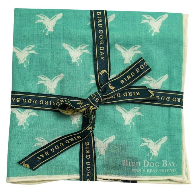 Mallard Surprise: Cotton Pocket Square - Mint