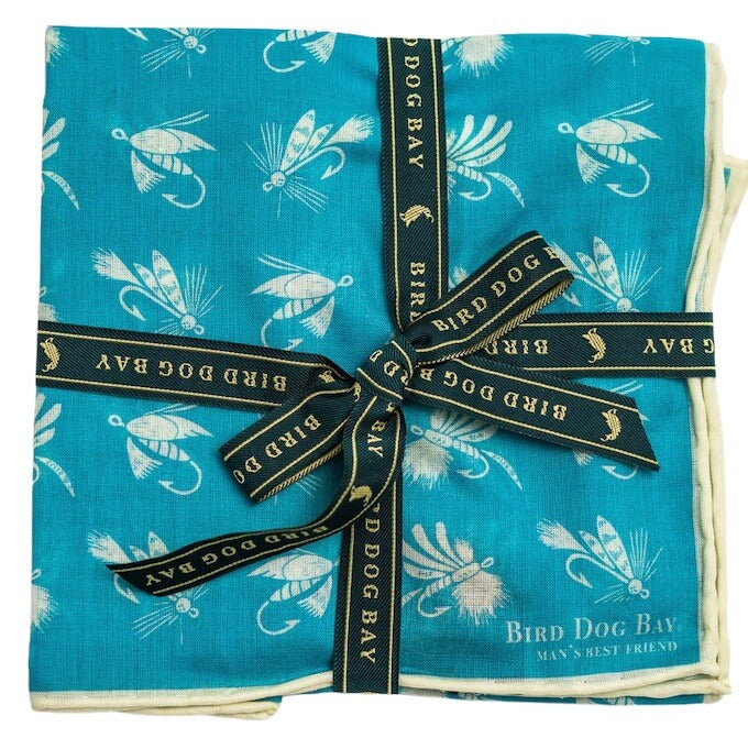 Flyin' High: Cotton Pocket Square - Blue