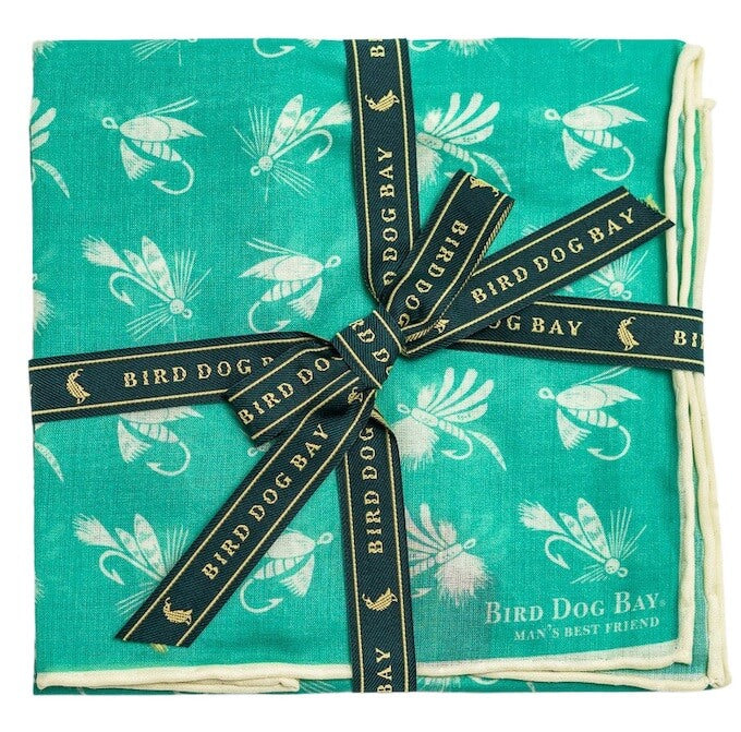 Flyin' High: Cotton Pocket Square - Green