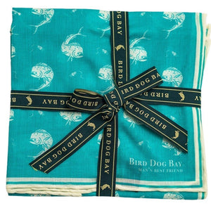 Mahi Migration: Cotton Pocket Square - Turquoise