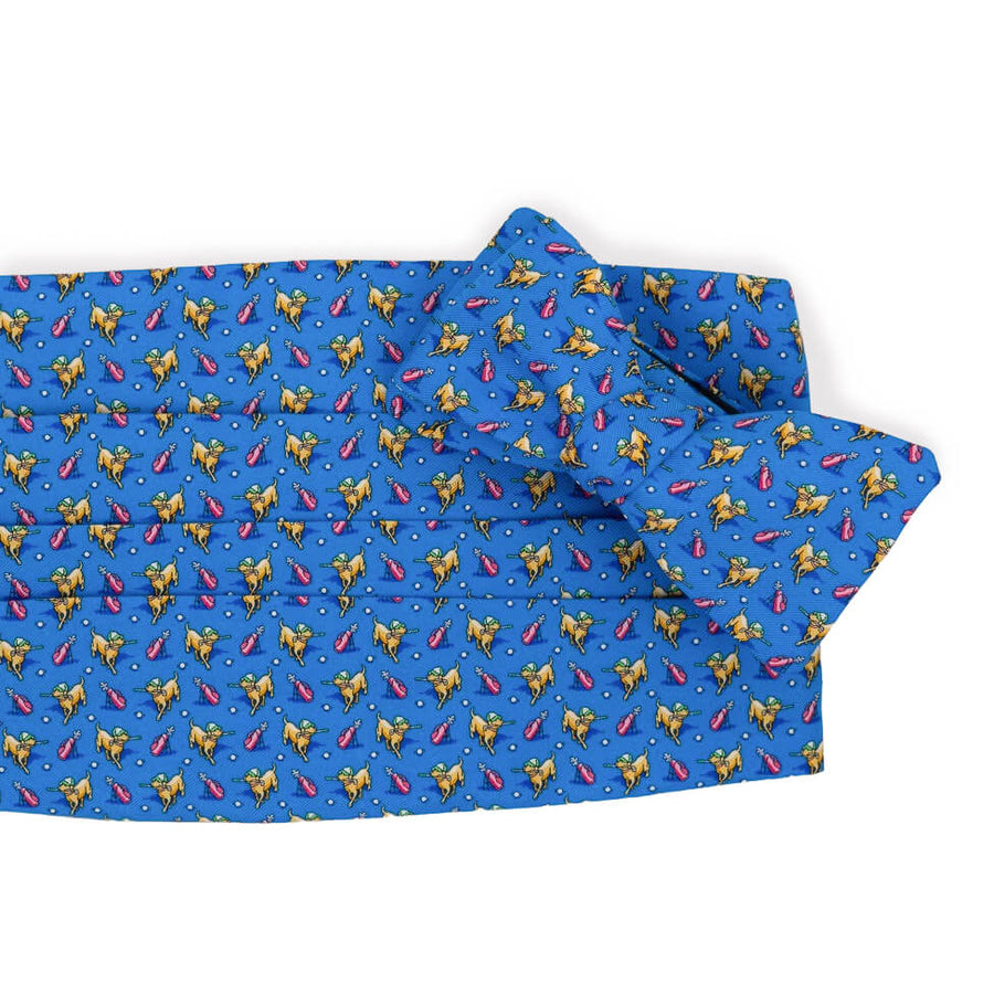 Canine Caddy: Cummerbund Set - Mid-Blue