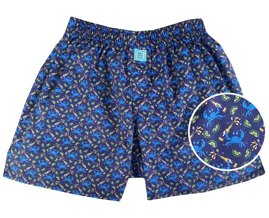 Drunken Crab: Boxers - Navy