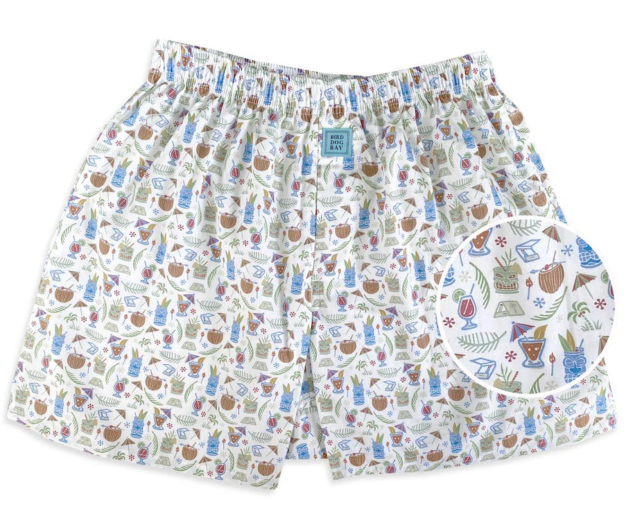 Tiki Happy Hour: Boxers - White