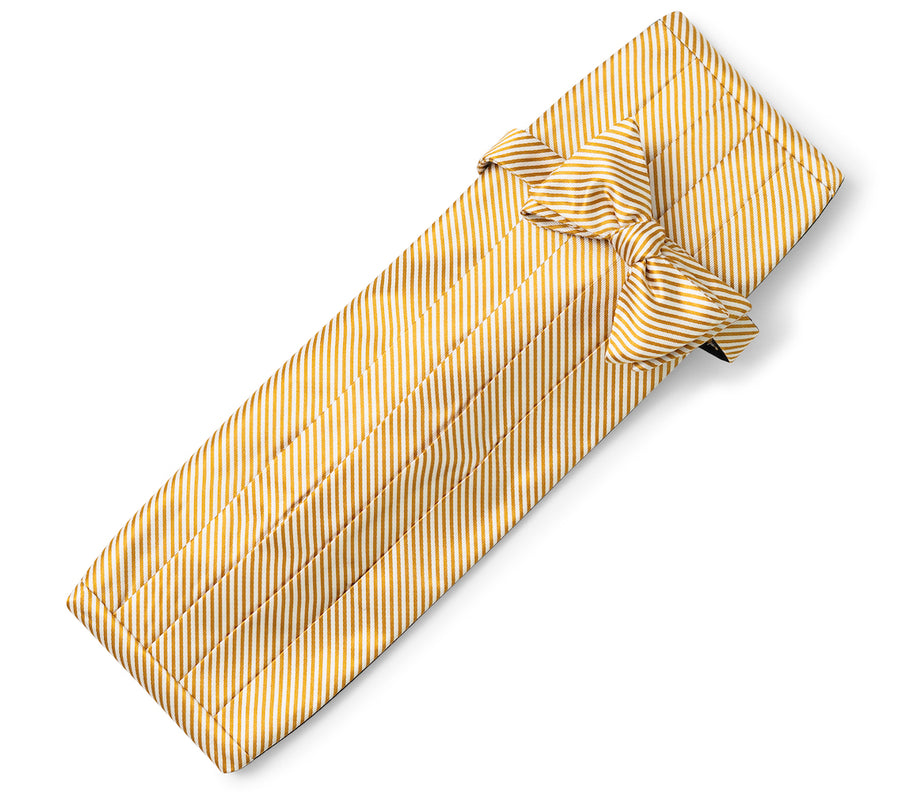 Signature Stripe: Cummerbund Set - Gold