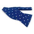 Load image into Gallery viewer, College Collection Dots: Bow - Navy/Silver
