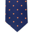 Load image into Gallery viewer, College Collection Dots: Tie - Navy/Orange

