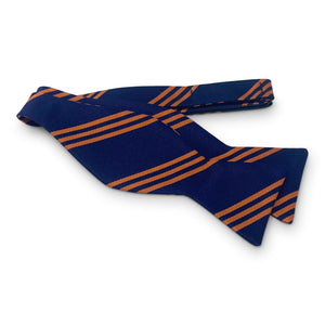 College Collection Stripes: Bow - Navy/Orange