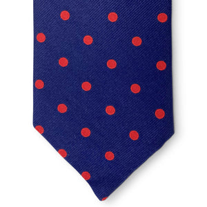 College Collection Dots: Tie - Navy/Red