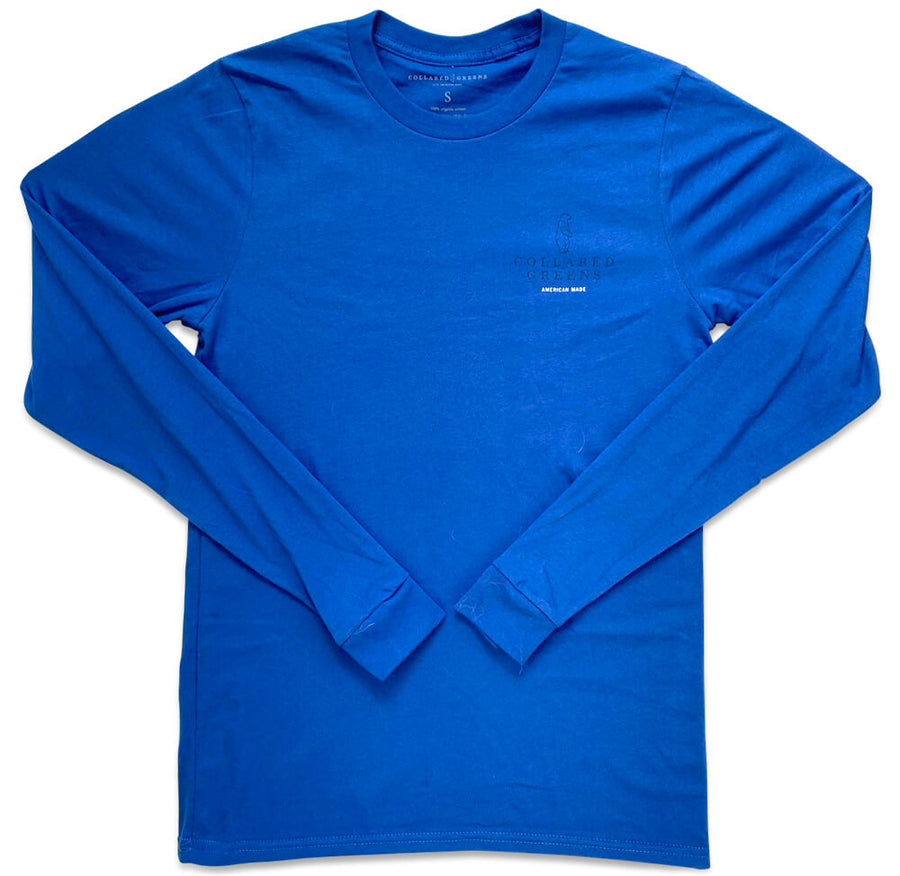 Singing Trout: Long Sleeve T-Shirt - Headwater Blue