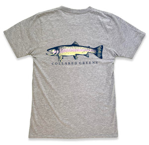 Singing Trout: Short Sleeve T-Shirt - Gray