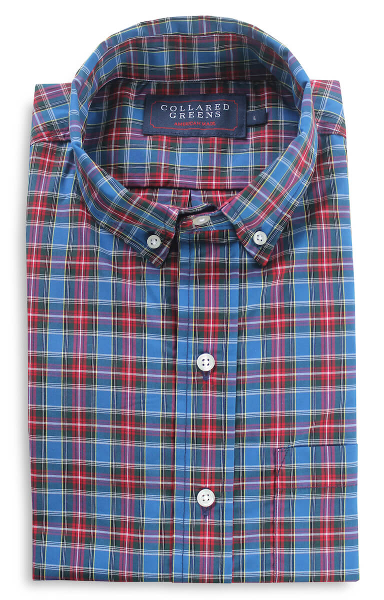 Baxter: Brookline Button Down Shirt - Blue/Red