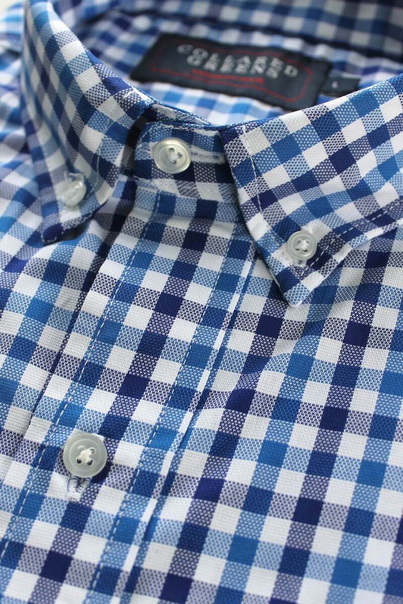 Hayden: Brookline Button Down Shirt - Blue/Navy