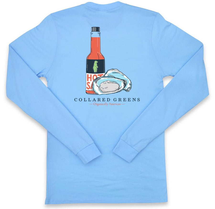 Oysters and Hot Sauce: Long Sleeve T-Shirt - Carolina