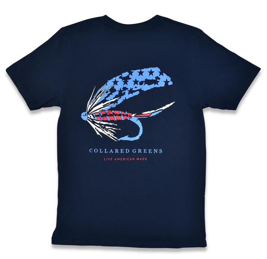 American Fly: Short Sleeve T-Shirt - Navy