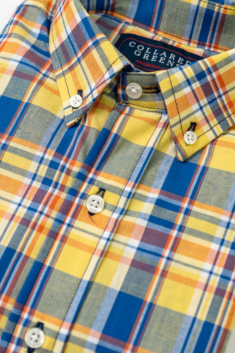 Bailey: Brookline Button Down - Blue/Yellow