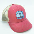 Load image into Gallery viewer, Palmetto Moon Bear: Badged Trucker Cap - Port Side Red
