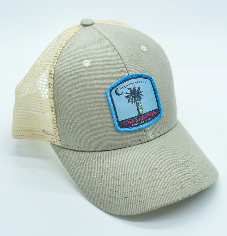 Palmetto Moon Bear: Badged Trucker Cap - Cattail