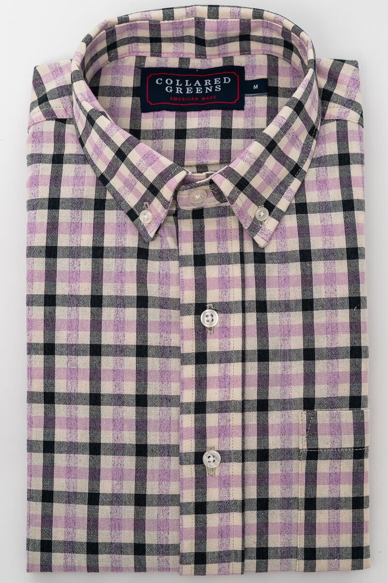 Bolton: Brookline Button Down Shirt - Lavender/Navy