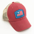 Load image into Gallery viewer, Palmetto Flag: Badged Trucker Cap - Port Side Red
