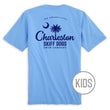 Load image into Gallery viewer, Skiff Dogs Hometown: Kid&#39;s Short Sleeve T-Shirt - Azure/Dark Blue

