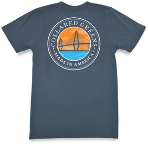 Ravenel Bridge: Short Sleeve T-Shirt - Steel Blue