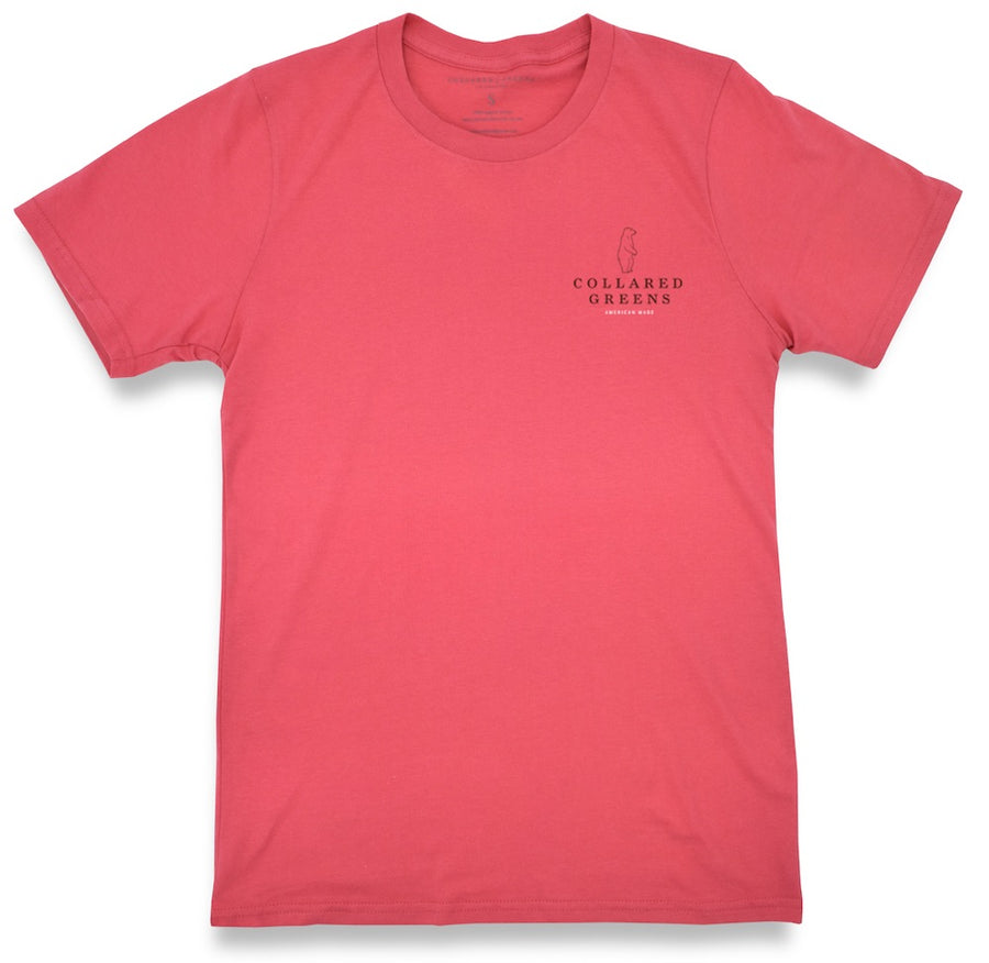 Loose Lips: Short Sleeve T-Shirt - Coral