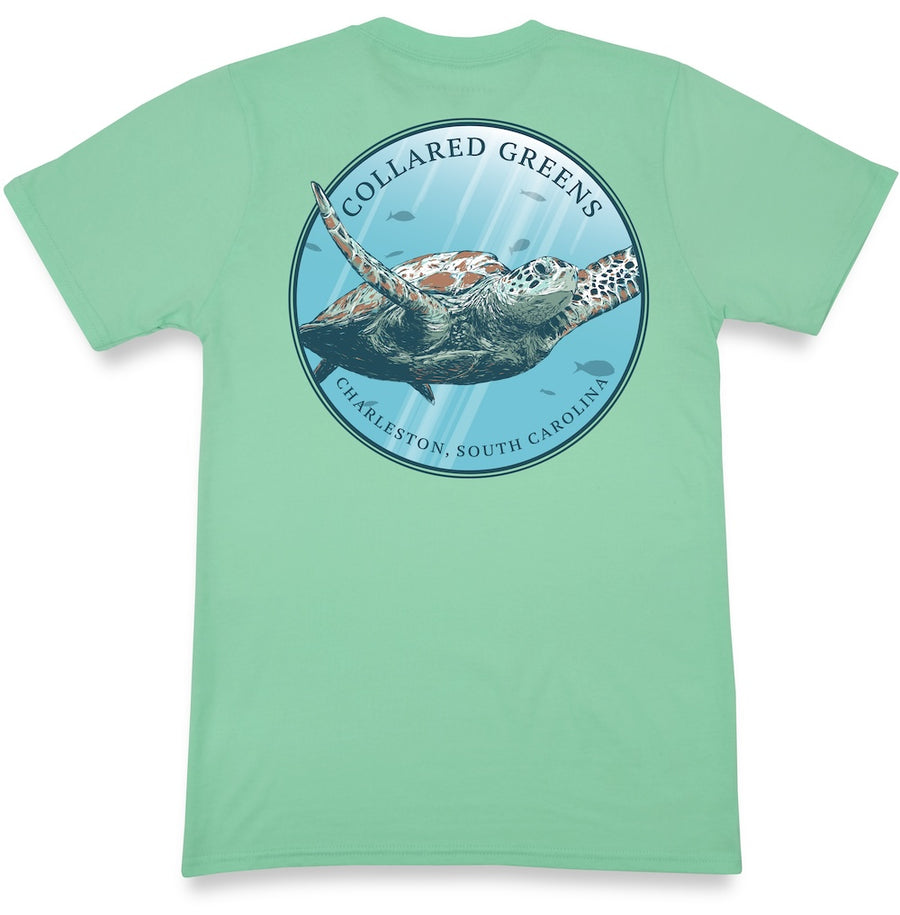 Southern Sea Turtle: Short Sleeve T-Shirt - Palm Green