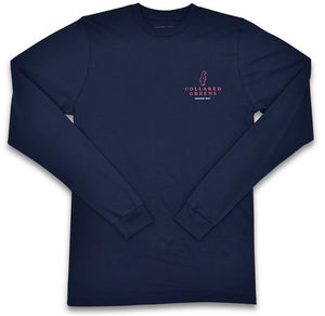 Blue Crab: Long Sleeve T-Shirt - Navy