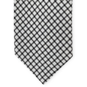 Plaid Formal: Tie - Black/White