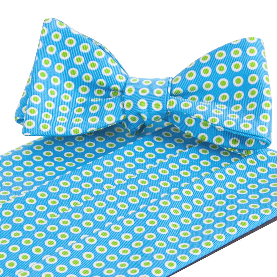 Henry Blue Cummerbund and Bow Tie Set Cummerbund Sets - Collared Greens American Made