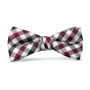 Collegiate Quad: Boys Bow Tie - Garnet/Black