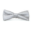 Load image into Gallery viewer, Signature Stripe: Boys Bow Tie - Wolf Grey
