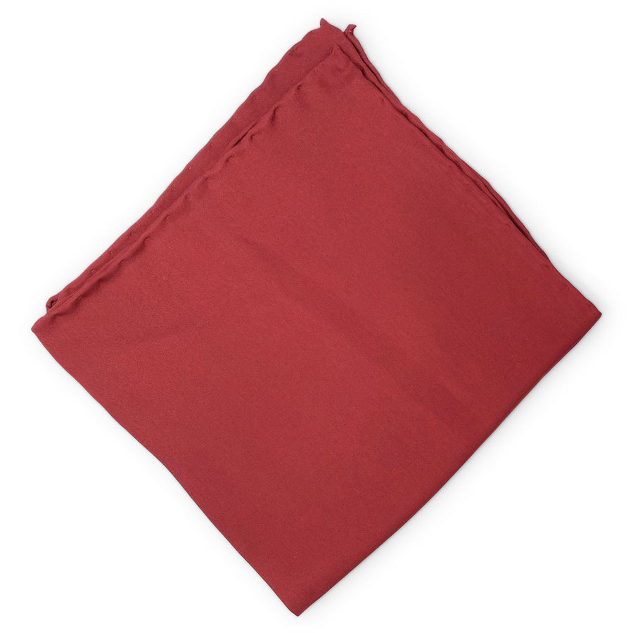 Solid: Silk Pocket Square - Claret