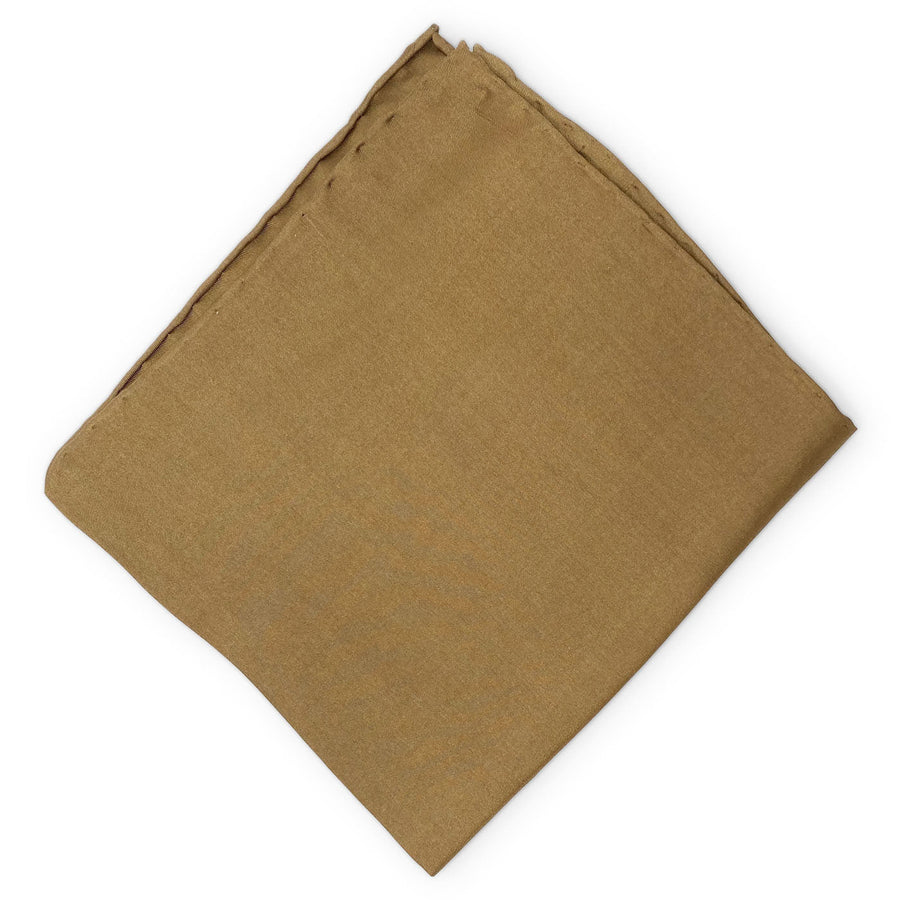 Solid: Silk Pocket Square - Chestnut