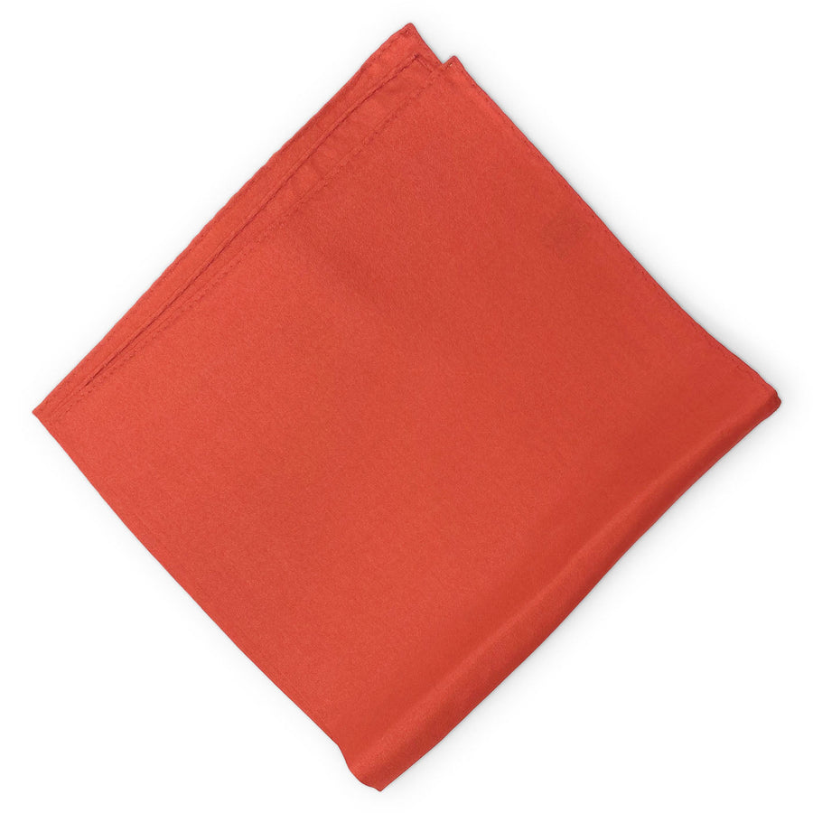 Solid: Silk Pocket Square - Hibiscus