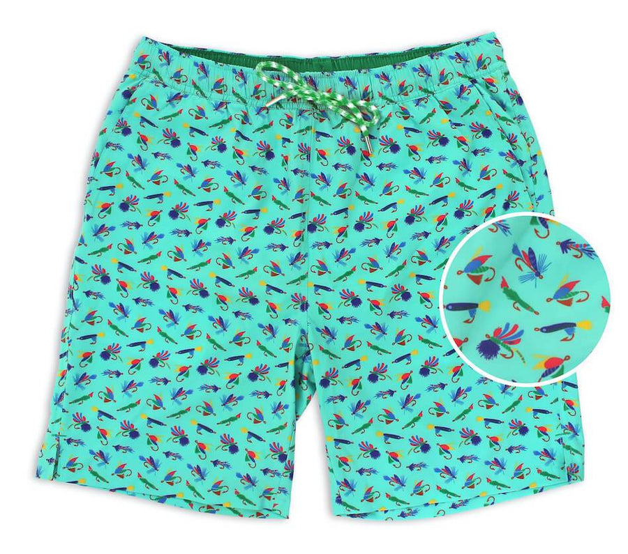 Let It Fly: Swim Trunks - Mint