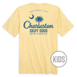 Load image into Gallery viewer, Skiff Dogs Hometown: Kid's Short Sleeve T-Shirt - Yellow/Blue
