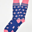 Load image into Gallery viewer, Pink Elephants: Socks - Mid Blue
