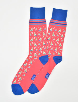 Royal Regatta: Socks - Coral