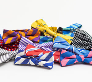 Collegiate Quad: Boys Bow Tie - Navy/Green