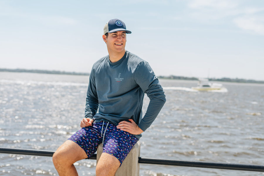 Let It Fly: Swim Trunks - Light Blue