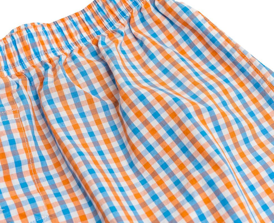 Gingham: Boxers - Blue/Orange (M & XL)